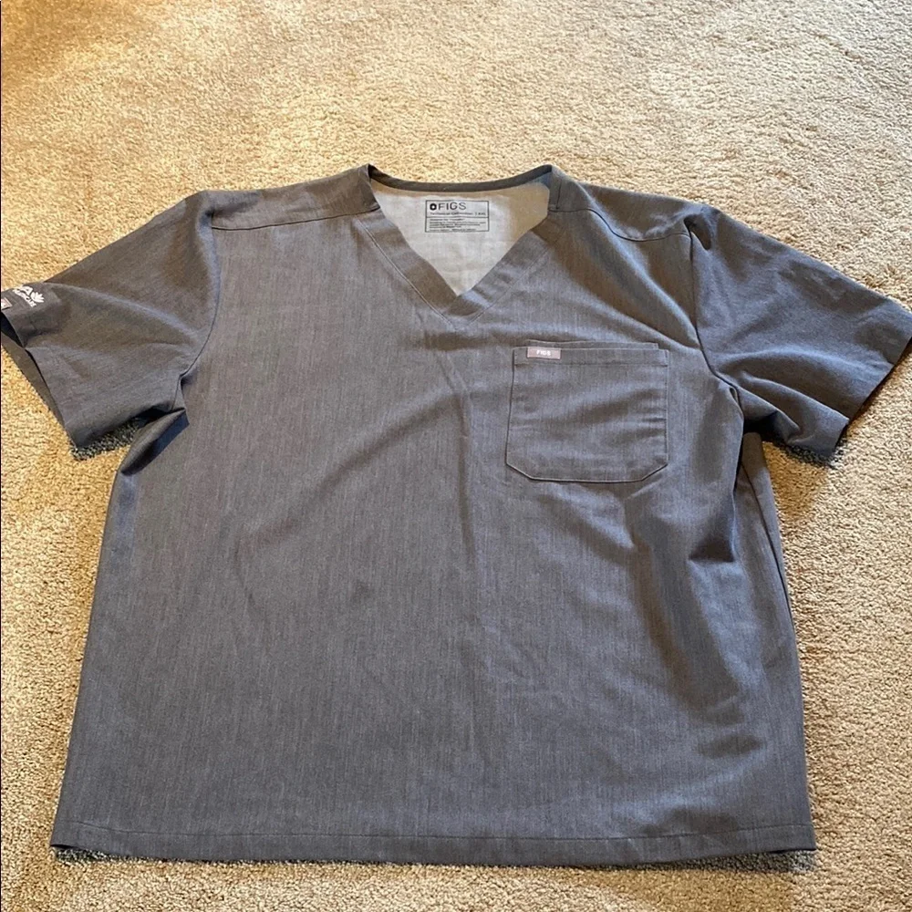 FIGS Technical Collection Cairo Scrub Pants & Chisec 3 Pocket V Top Graphite XXL
